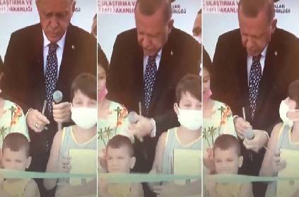 turkey boy cutting ribbon instead of president video viral