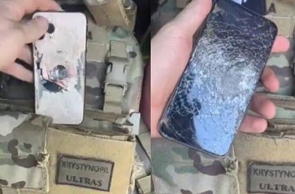 ukraine army man saved by his iphone in back pack stop bullet