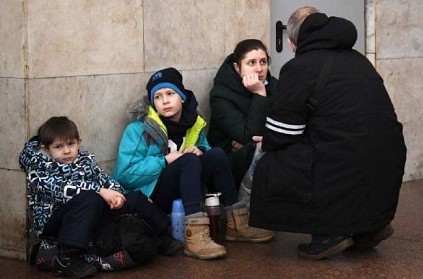 Ukraine people hiding in metro stations amid Russia invasion