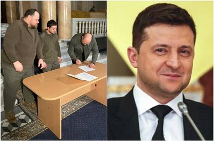 Ukraine President Zelensky Signs Membership Application of EU