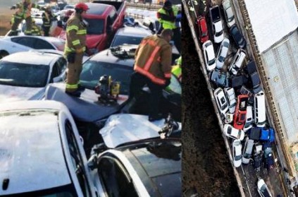 US Accident 69 Vehicles Collide In Highway Pile Up In Virginia
