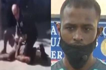 us cop kneeling on Indian origin man neck newyork protest floyd