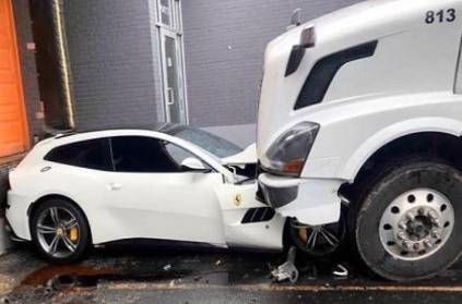 US truck driver crushed his boss Ferrari car for lost job