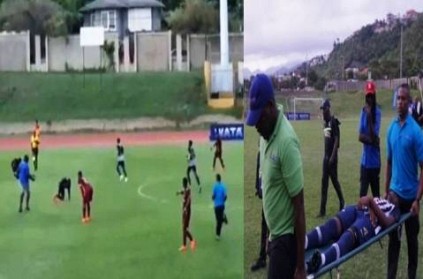 Video Lightning strikes Jamaican football players during match
