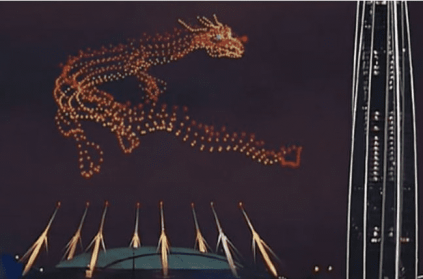 Video Shows 1000 Drones Creating A Giant Dragon In The Night Sky