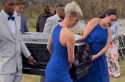 viral video groom enter in coffin for his marriage reportedly