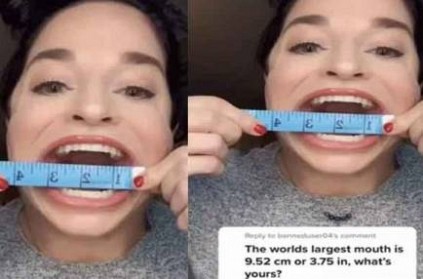 Viral woman with world Biggest mouth has above 7point5 lakh followers