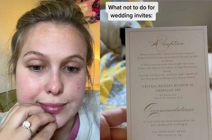 woman about website mistakenly added in her wedding invitation