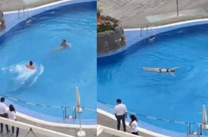 Woman arrested breaking corona lockdown Tenerife pool
