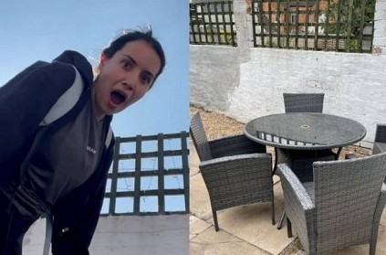 woman catches neighbour stealing her furniture from garden