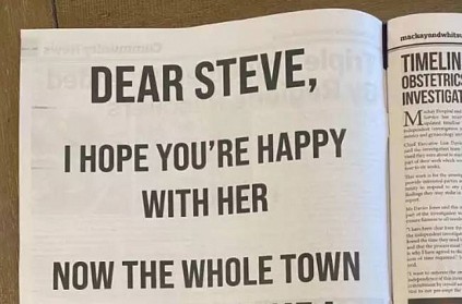 woman gets full page ad printed in newspaper about her partner