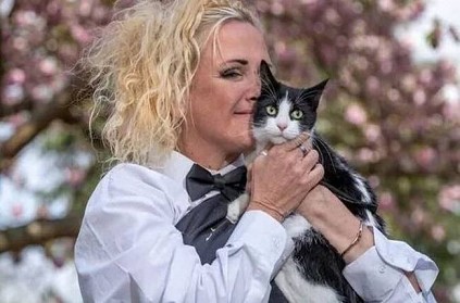 Woman marries her pet cat in bid to stop landlord separating them