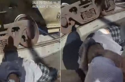 woman saves old man with wheel chair from train accident video