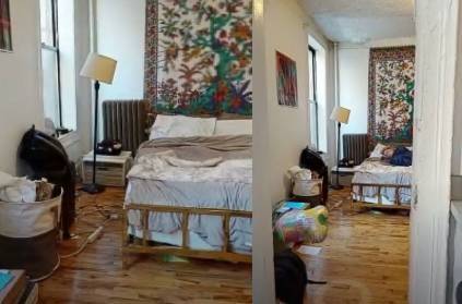 Woman spots ghost on bed during virtual tour of new apartment