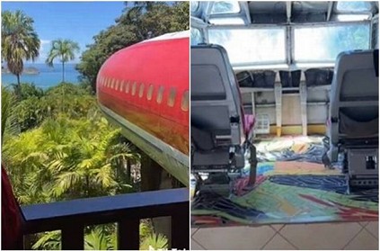 Woman stays in converted aeroplane Airbnb hotel