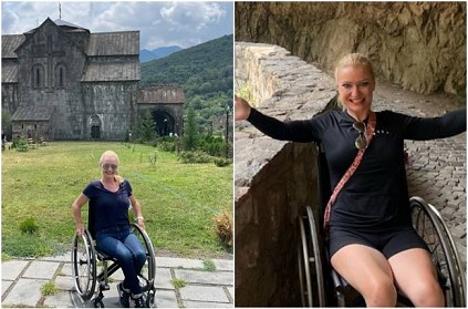 Woman who uses a wheelchair travelled 117 countries in the world