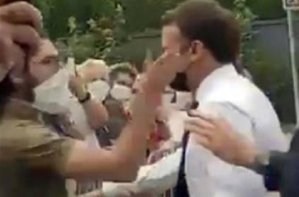 Youth slaps French President Emmanuel Macron in the face