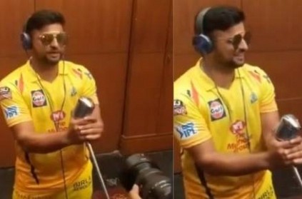 CSK released a video of Suresh Raina singing the \'Whistle Podu\' song