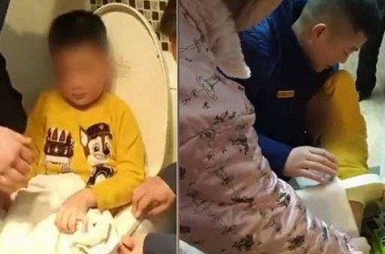 Six-year-old Chinese boy rescued after being stuck in toilet seat