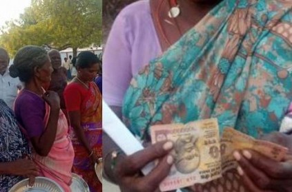 50 rupees notes was given damaged karur ladies anger in admk campaign