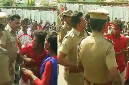 College students protest against pollachi incident in Pudukkottai