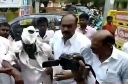 soda bottle thrown on admk party members in ramanathapuram