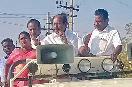 Thambi Durai got angry during the election campaign in karur