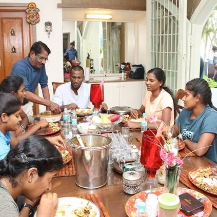 Director Bharathiraja hosts lunch for Kennedy Club team