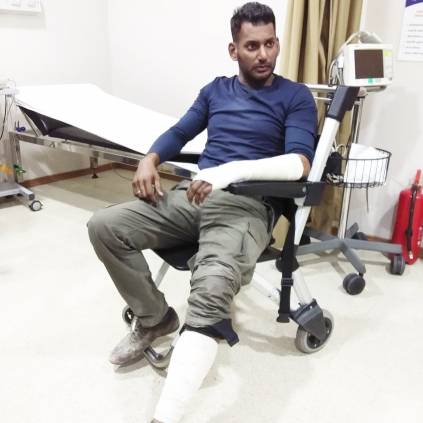 Vishal injured while shooting a Bike Stunt sequence in Turkey