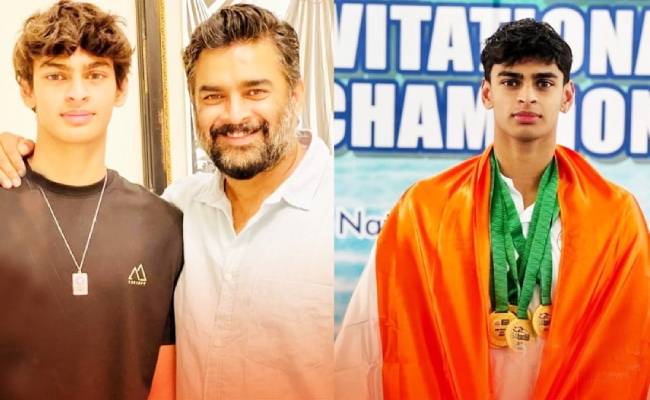 actoer R Madhavan Son Vedaant Wins 5 Gold Medals In Malaysia