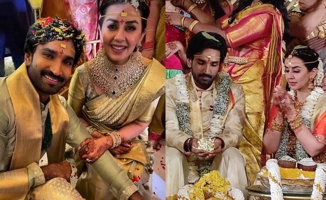 Actor Aadhi Nikki Galrani wedding viral pics