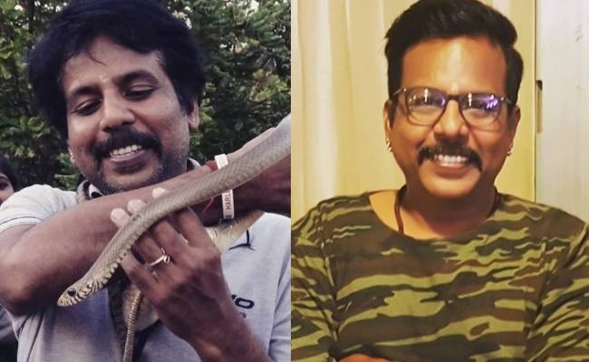 பாம்புடன் விளையாடும் காமெடி நடிகர் | actor badava gopi plays with snake and posts the pic in instagram
