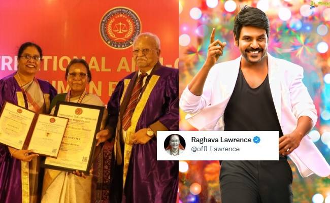 actor director Raghava Lawrence recieves honorary doctorate