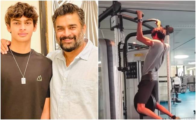 Actor Madhavan funny post about his son exercise video goes viral