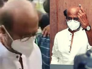 Actor Rajinikanth Voting Viral Video TN Elections 2021