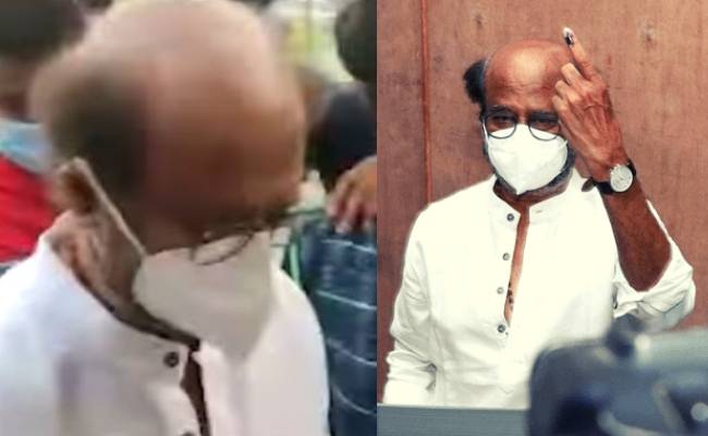 Actor Rajinikanth Voting Viral Video TN Elections 2021