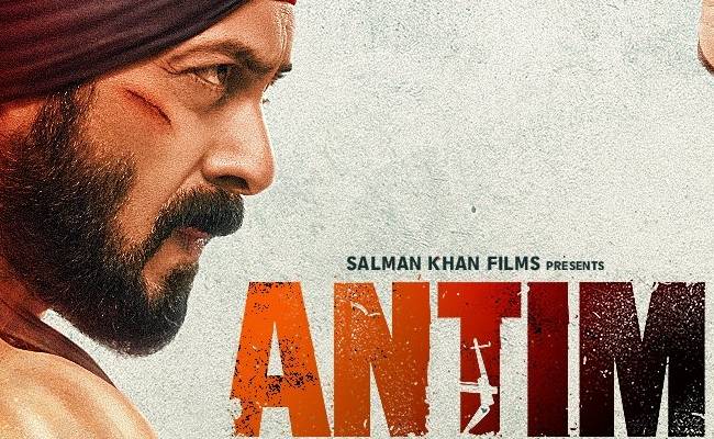 Actor Salmaan Khan Antim Movie First Look Poster