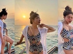 actress divya bharathi Maldives bikini photos goes viral