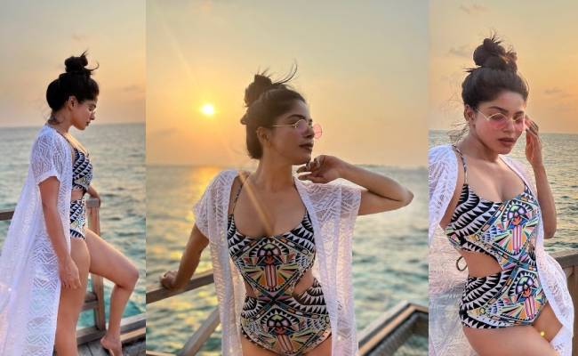actress divya bharathi Maldives bikini photos goes viral