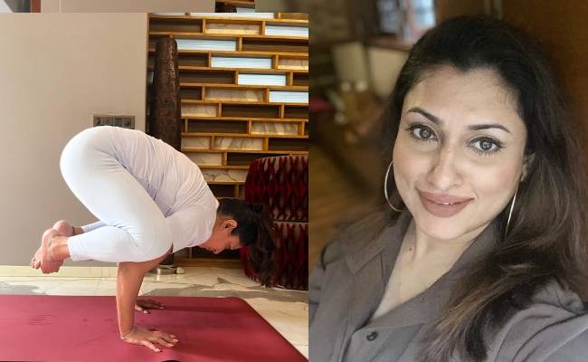 Actress Malavika Shweta Konnur Menon doing yoga viral photos
