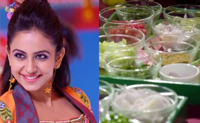 actress rakul preet singh cooking in a show viral video