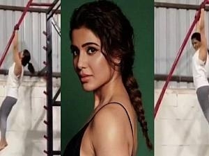 actress samantha new work out video fans amazed