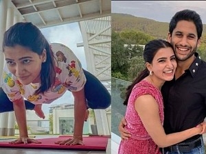 பிரபல நடிகையின் யோகா போஸ் செம வைரல் | actress samantha's new yoga posed picture goes viral