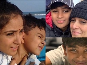 மகனுடன் சிம்ரன் வெளியிட்ட க்யூட் போட்டோஸ் | actress simran shares her cute pics with his son