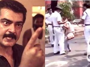 காவலரின் சட்டையை நக்கிய இளம் பெண், அஜித் வில்லன் நடிகர் Ajith Villain Actor Slams Young Girl Licking Police Shirt Video