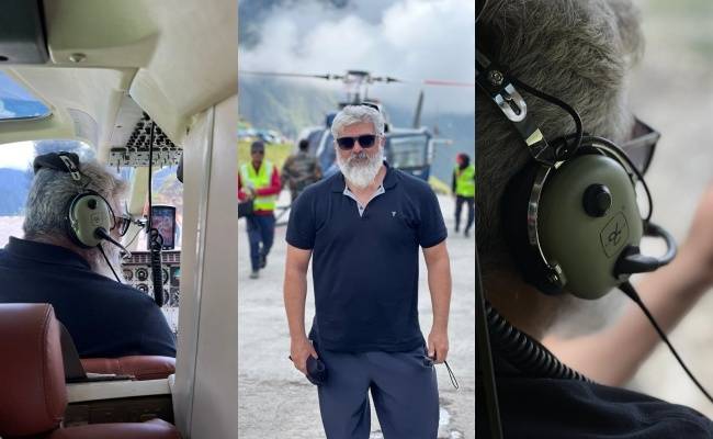AK61 Ajith Kumar Traveling in Helicopter Viral Video