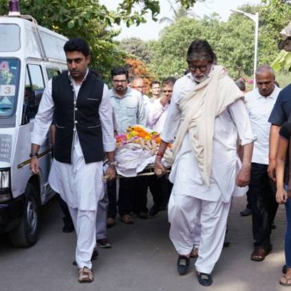 Amitabh Bachchan and Abhishek Bachchan carry the mortal remains of his Personal secretary Sheetal Jain