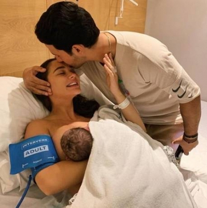 Amy Jackson and George Panayiotou welcomes their new born andreas
