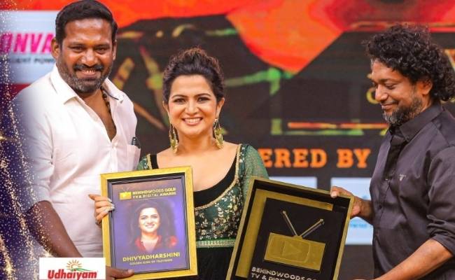 Anchor DD gets special appreciation from popular actor விருது வாங்கிய ஆங்கர் டிடி