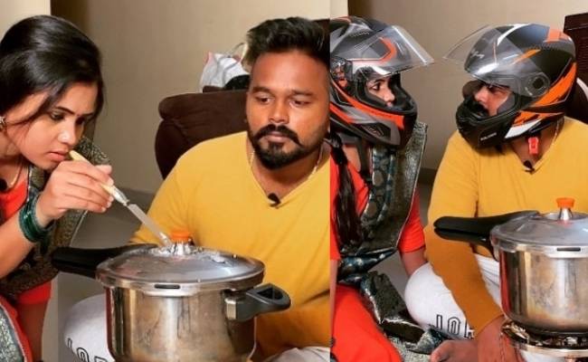 கணவருடன் ஆங்கர் மணிமேகலை வைரல் போட்டோ | Anchor Manimegalai shares a pic with her Husband and Cooker